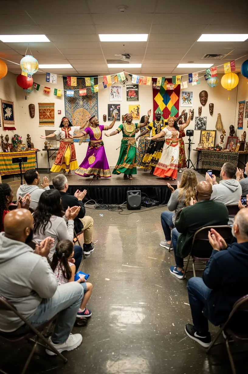 Community members engaging with local history.